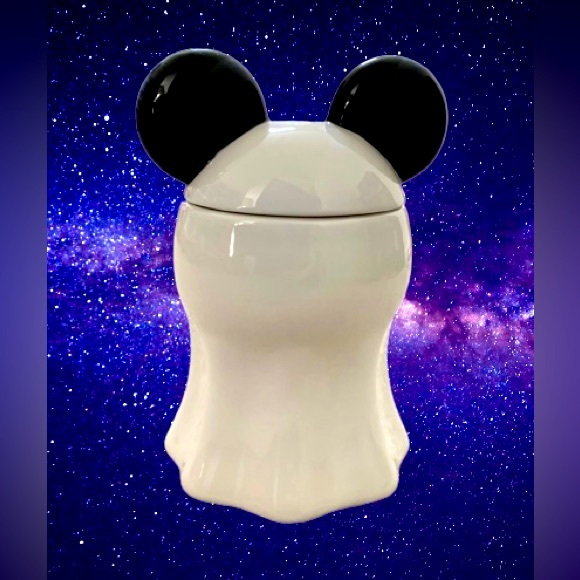 Mickey Mouse Ghost Cookie Jar 10” Disney Halloween Canister - Picture 2 of 2